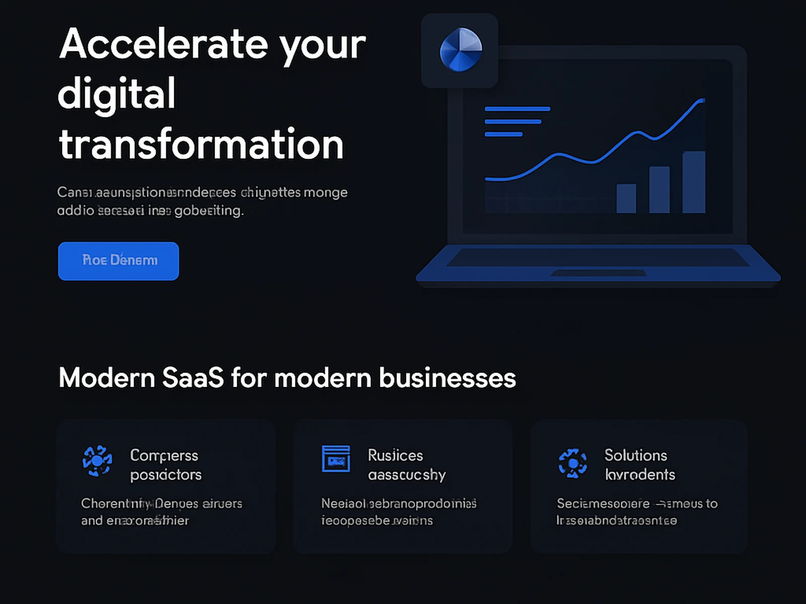 Tech startup website launch